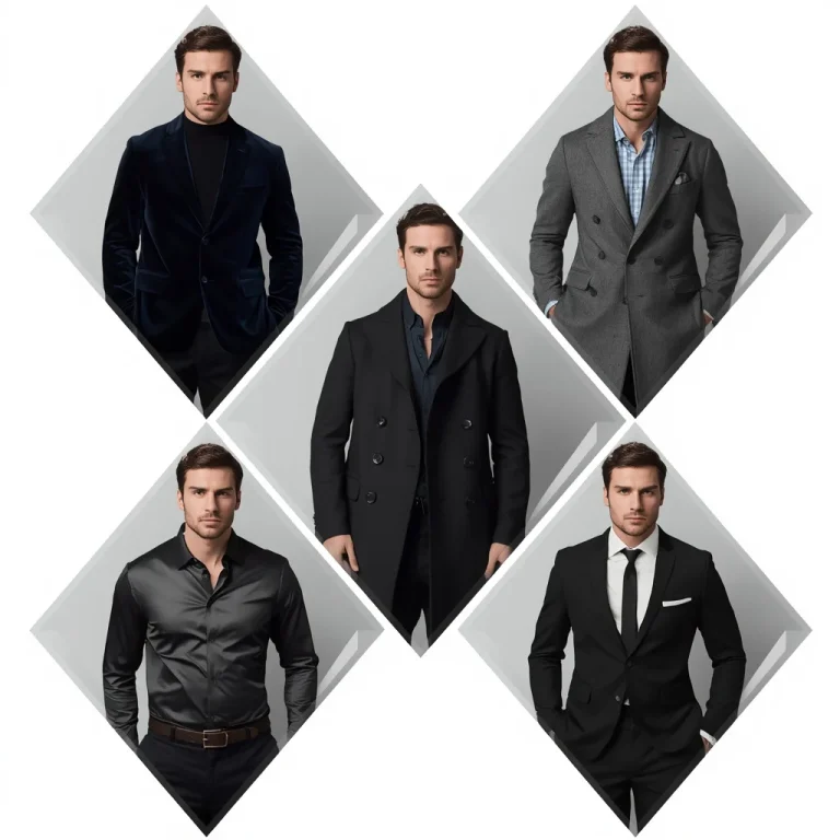 A Diamond Cut Frame Collage of a Stylish Modern Man | Sophisticated Collage Designed