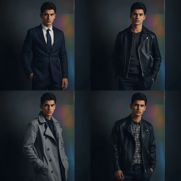 A Prism Inspired Light Collage of a Stylish Young Man | High-end Luxury Collage