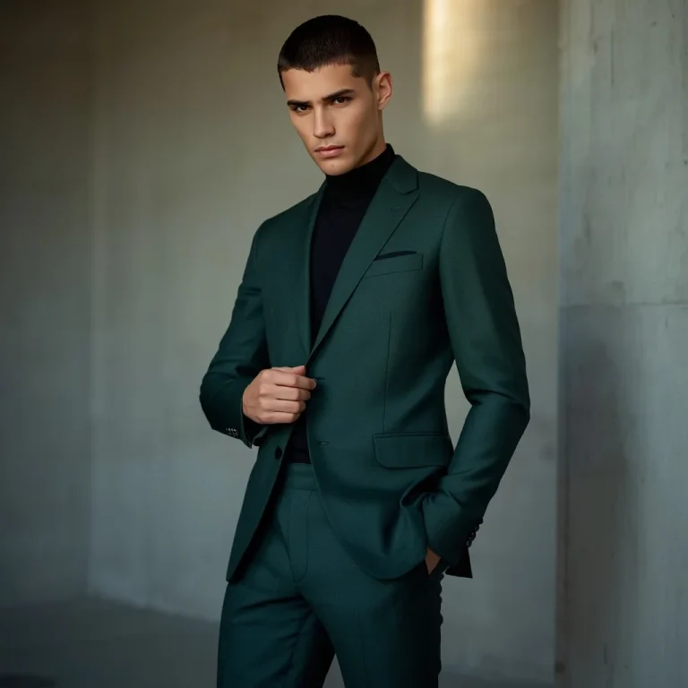 Chic Male Model in a Fashionable Suit | Modern Design Prompt
