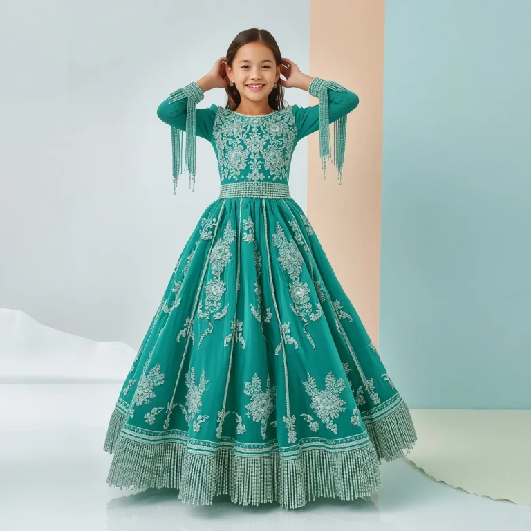 High Definition Photography of Teal Green Gown | High-definition Girl Bright