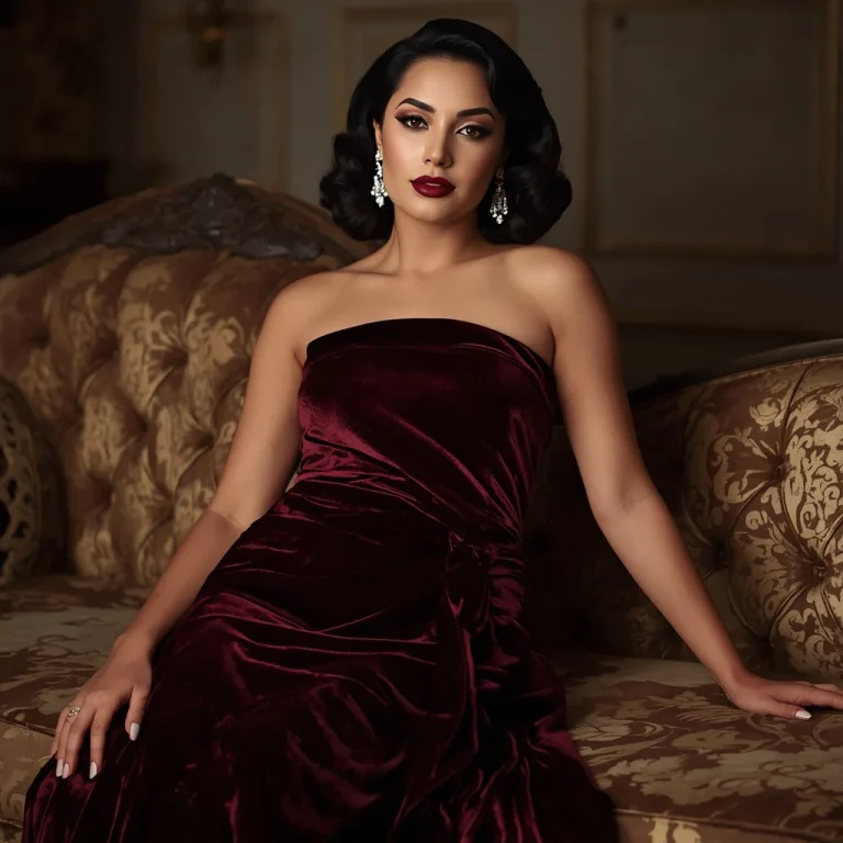 Luxurious Draped Velvet: A Sophisticated Gala Evening | Trending prompt Girls ChatGPT