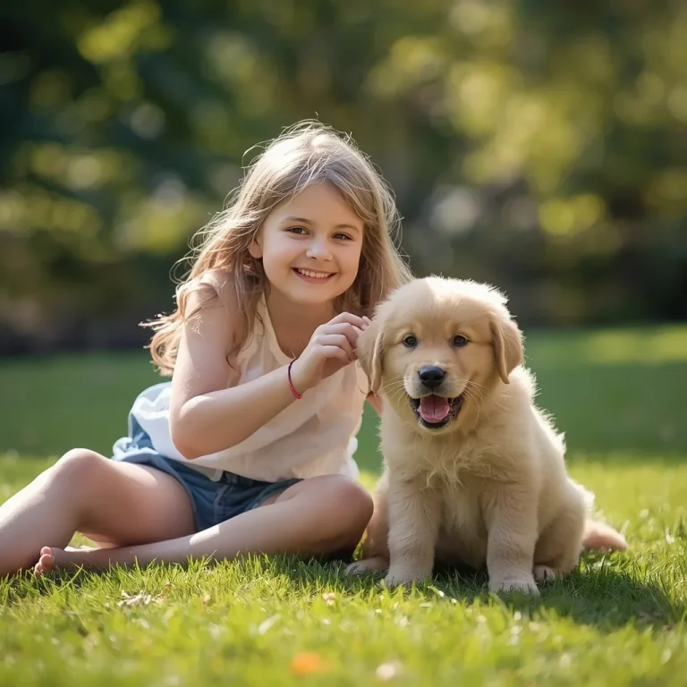 Puppy Love: A Cute Girl with a Fluffy Companion | Girl Kurti Prompt